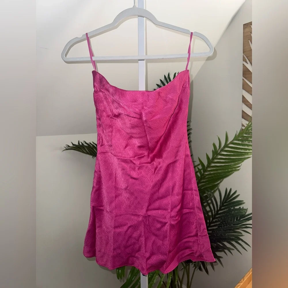 BEC‎ + BRIDGE moon dance mini dress in deep pink size US8